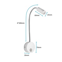 Lampe de lecture LED 12V USB Type-C pour camping-car, lumière de lecture intérieure, spot LED pour camping-car, caravane, lumière murale LED 12V