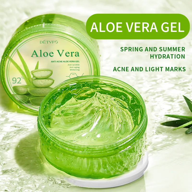 Private Label Skin Lightening Smoothing Gel Aloe Vera Face Care Natural Organic 92% Pure Aloe Vera Gel per la cura del viso