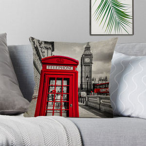 London Decorativo Impreso Home London Bridge <span class=keywords><strong>Paris</strong></span> Torre Eiffel Cojines Fundas - Product Image 6