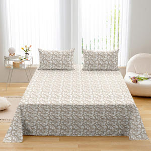 Draps plats en microfibre imprimés en 3D, doux pour la peau, très vendus, taille Queen, 3 pièces avec garnissage en polyester, 1800TC, couleur personnalisable - Product Image 4