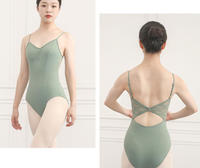 Justaucorps de danse classique en dentelle, modèle camisole, pour examen artistique, entraînement physique, pratique adulte et performance de ballet pour filles