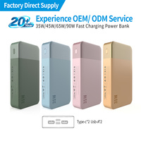 Nouvelle batterie externe portable ultra-mince de voyage à charge rapide USB Type-C grande capacité 35W 45W 65W 90W 10000mAh 20000mAh pour téléphone portable 2026