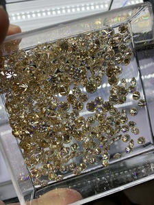เพชรที่ปลูกในห้องปฏิบัติการ Moissanite Moissanite 1CT ทรงกลมสีเหลือง<span class=keywords><strong>แชมเปญ</strong></span>อัญมณี Moissanite พร้อมใบรับรอง GRA - Product Image 5