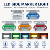 Feux de signalisation externes pour voiture 24V 24 LED, lampe indicatrice, feu arrière, feux latéraux pour remorque, camion, poids lourd