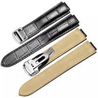 14*9mm 18*11mm 20*12mm Fermoir Déployant Bracelet de Montre en Cuir pour Montre Cartier Bleu Ballon