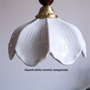 Lámpara Colgante Pequeña <span class=keywords><strong>de</strong></span> Cerámica con Forma <span class=keywords><strong>de</strong></span> Flor <span class=keywords><strong>de</strong></span> Latón Estilo Medieval para Barra <span class=keywords><strong>de</strong></span> Cama, Mostrador, Vestíbulo, Pasillo, Escaparate. - Product Image 4