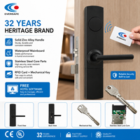 Cerradura de Puerta de Hotel con Cinco Pernos de Alta Resistencia, Aleación de Zinc, RFID 13.56MHz |   Para Uso en Resorts |   Certificado CE |   Fábrica con 32 Años de Experiencia
