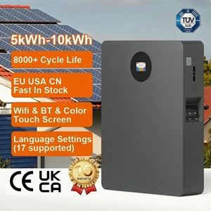 แบตเตอรี่ลิเธียมไอออน Smart BMS LiFePO4 10kwh 5kwh 51.2V 48V 100Ah 200Ah สำหรับเก็บพลังงานแสงอาทิตย์ในบ้าน ระบบจัดเก็บพลังงานสำหรับครัวเรือน - Product Image 2