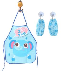 Kids Cartoon <b>Apron</b> Art Painting Elephant Duck Owl Monkey Kids Children Waterproof <b>Kitchen</b> <b>Apron</b> With Arm Sleeves - Product Image 3