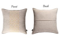 Housse de coussin en polyester brodée personnalisée pour la décoration du canapé avec fermeture éclair