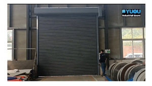Puerta Seccional de alta velocidad con aislamiento térmico industrial, puertas enrollables de aleación de aluminio en espiral de alta velocidad - Product Image 6