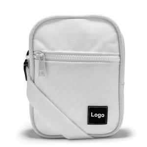 White Nylon Crossbody Bag <strong>Mini</strong> Waist Belt Sling Bag <strong>Backpack</strong> with Adjustable Strap Women Lightweight &amp; Multi-Pocket Design - Product Image 4