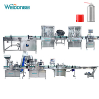 Machine de remplissage pneumatique d'aérosols, ligne de scellage automatique de boîtes de pulvérisation pour lubrifiants