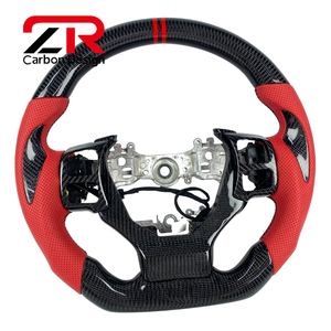 Accesorios Interiores Personalizados, Volante de Fibra de Carbono Forjado Real para <span class=keywords><strong>Lexus</strong></span> IS RC GS NX 500 350 300h 200 F Sport 2013-2025 - Product Image 2