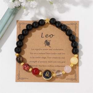 Wholesale Natural <b>Crystal</b> <b>Healing</b> Anxiety Jewelry Elastic Constellations <b>Crystal</b> Energy 7 Chakra 12 Zodiac Bead <b>Bracelets</b> - Product Image 3