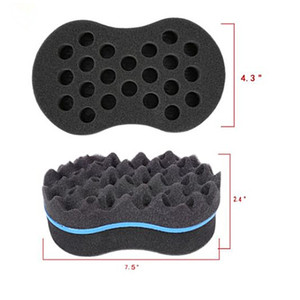 Éponge à cheveux pour hommes à prix abordable 8 vagues en forme de mousse de barbier éponge à cheveux à torsion magique - Product Image 5