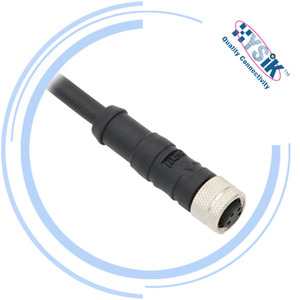 Connecteur simple IEC61076-2-104 à 3, 4, 5, 6, 8 broches M8 Femelle/Mâle Câble <span class=keywords><strong>PVC</strong></span>/PUR Compatible <span class=keywords><strong>TE</strong></span> Murre Phoenix - Product Image 1