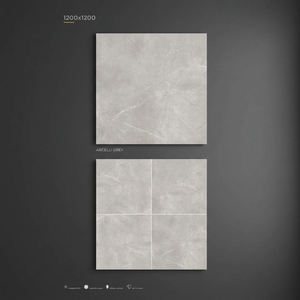 Azulejos de Porcelana Digital Glaseada Aramani Marrón 1200x1200mm, Losas de Piso con Aspecto de Mármol Moderno - Product Image 3