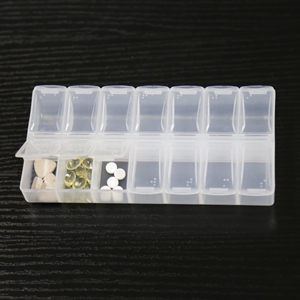 Weekly Pill Organizer  7 Days Portable Travel Pill Box  Simple Plastic Pill Box