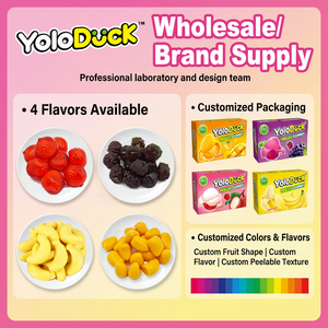 Caramelle Gommose Halal Pelabili Assortite con Succo di Frutta Reale, Morbide e Masticabili, Dolciumi Originali all'Ingrosso OEM per Rivenditori YOLODUCK - Product Image 5