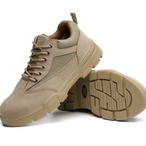 รองเท้านิรภัย หัวเหล็ก ป้องกันไฟฟ้าสถิต ระบายอากาศได้ดี รองเท้าทำงานแบบหุ้มส้นต่ำ ผู้ชาย สีคาเมล สีเทา สีดำ สีขาวงาช้าง สีน้ำเงินรอยัล HL960 - Product Image 5