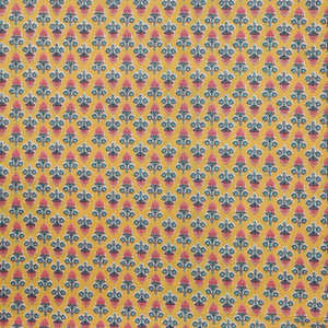 100% อินเดียผ้าฝ้ายแท้พิมพ์ลายดอกไม้สีเหลืองต้นสนสีเขียวชมพูสำหรับผู้หญิงงานฝีมือกระเป๋ากลางแจ้ง - Product Image 1