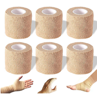 Bande de sport athlétique auto-adhésive beige bande élastique imperméable respirante pour les consommables médicaux de cheville de poignet