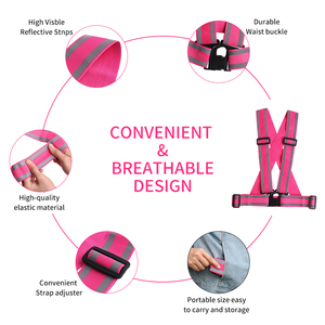 Polyester Verstelbare Band Veiligheidsbescherming Jack Hoge Zichtbaarheid 360 Graden Reflecterende <span class=keywords><strong>Vest</strong></span> Voor Fietsen Hardlopen 'S Nachts - Product Image 4