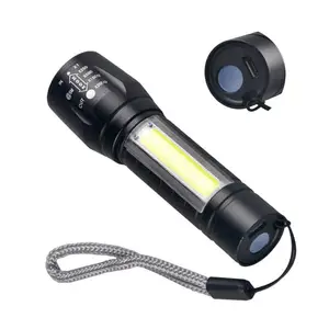 aluminum alloy tactical 200 lumens 3w zoom waterproof IP55 portable mini usb rechargeable flashlight