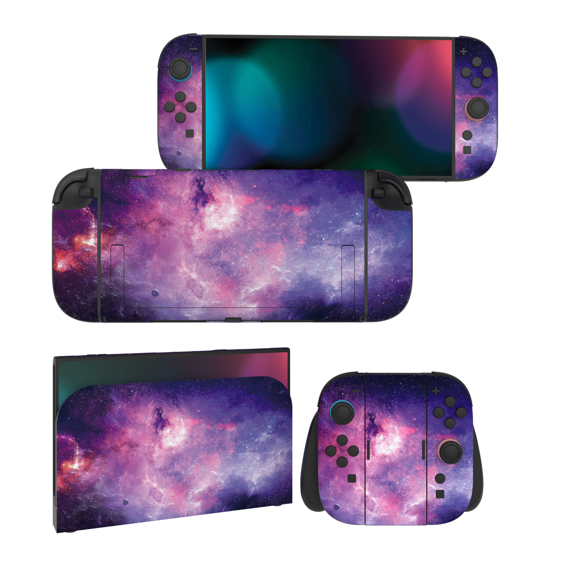 Conjunto Completo de Carcasa con Diseño de Nebulosa Galáctica