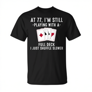 Camiseta promocional para jugador de cartas de 77 años, 77.º cumpleaños - Product Image 2