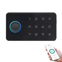 Serrure de porte intelligente Tuya BLE en alliage de zinc et acier, accès par empreinte digitale et mot de passe, compatible Cloud, pour armoire à chaussures, armoire de classement, bureau et tiroir