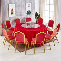 Chaises de banquet empilables de luxe fantaisie en métal doré (fer/acier) pour mariage et hôtel – Vente en gros à prix réduit