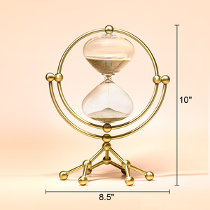 Precio de fábrica 30 minutos soporte de metal reloj de arena temporizador reloj de arena giratorio - Product Image 5
