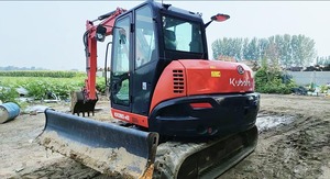 รถขุดคูโบต้า Kx080 มือสองจากญี่ปุ่น 8 ตัน พร้อมหัวเจาะ - Product Image 4