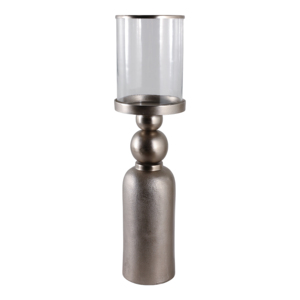 Moderno Portacandele Cilindrico Alto in Vetro, Elegante Supporto per Candele a Colonna per Caminetto, Consolle o Tavolo da Pranzo, di Stile - Product Image 3