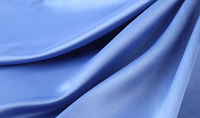 Tissu satiné extensible mat 100% polyester avec doublure en ammoniac, imitation soie acétate pour costumes et pyjamas/vêtements pour filles