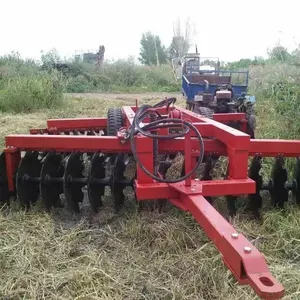 Hydraulic traction offset heavy harrow Agricultural sticky heavy soil after ploughing tools Large farm land rotary cultivator