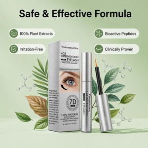 Sérum Végétalien Accélérant <span class=keywords><strong>la</strong></span> Croissance <span class=keywords><strong>des</strong></span> Cils, Hydratant aux Extraits Naturels de Plantes pour Allonger, Épaissir et Noircir – Personnalisable, Livraison Rapide - Product Image 2