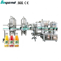 Machine de remplissage automatique de jus 1000BPH 2000BPH pour ligne de production de jus de fruits en bouteille PET de 500 ml