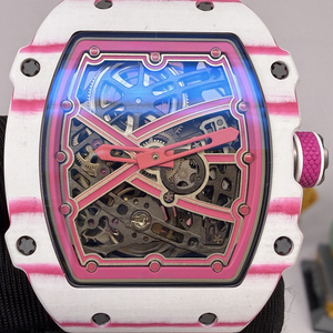 Personalized Trendy 6702 Sports <b>Watch</b> White Contrasting Hollow Design <b>Mechanical</b> Movement Neutral Versatile Wristwatch No <b>Watch</b> - Product Image 1