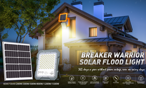 Projecteur solaire 300W 400W pour extérieur, étanche, avec télécommande, lampe LED pour jardin, cour, WD-BW300C, lumière solaire pour extérieur, résistante à l'eau - Product Image 3