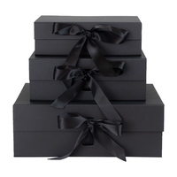 Boîte cadeau rigide magnétique de grande taille, imperméable, de haute qualité, personnalisée, avec fermeture à ruban
