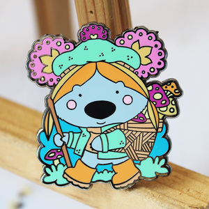 Épinglette animale <span class=keywords><strong>de</strong></span> dessin animé colorée, badge métallique personnalisé, épinglette en émail dur avec impression sérigraphique - Product Image 5