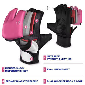 Gants de boxe MMA durables pour hommes, femmes et enfants - Antidérapants, évacuant l'humidité pour la fermeture - Product Image 6