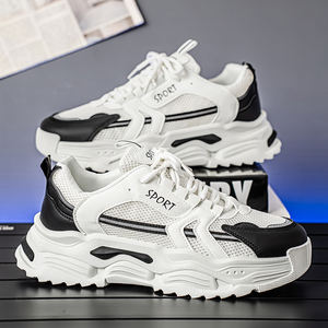 Mocassins pour hommes à semelle épaisse, rehaussant la taille, surface en maille respirante, antidérapants, résistants à l'usure, tendance mode, semelle intermédiaire en EVA, caoutchouc - Product Image 5