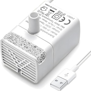 Bomba de agua silenciosa 5V 1A sumergible para fuente de agua para mascotas, acuario, ultra silenciosa, blanca, JY-830 - Product Image 1