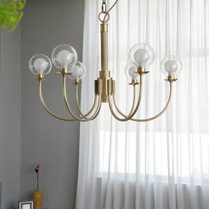 Lámpara Colgante Moderna Estilo Art Deco, Decoración de Latón, Globo de Vidrio Blanco, LED de Lujo, Creativa, Estilo Mediados de Siglo, Modelo Lenore - Product Image 4