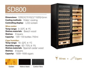 Humidor à cigares Raching Sd800 à double porte et armoire réfrigérée à vin, meuble de rangement multifonction Sd800 - Product Image 2