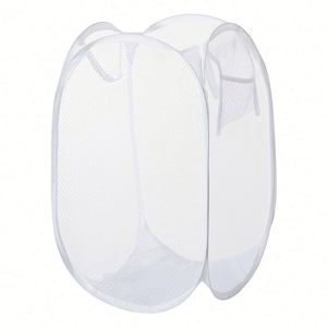 Mesh Popup Hamper Foldable Laundry Extra Large Capacity <b>Collapsible</b> Clothing <b>Storage</b> Basket With Handles Gift - Product Image 3